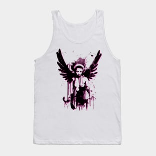 Halfone Angel graffiti Tank Top